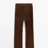 Cropped Suede Leather Trousers with Drawstrings