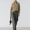 Darted Pinstripe Trousers
