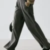 Darted Pinstripe Trousers