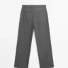 Darted Pinstripe Trousers