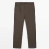 Darted Wool Trousers