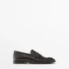 Embossed Leather Loafers