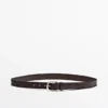 Embossed Nappa Leather Belt