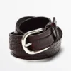 Embossed Nappa Leather Belt