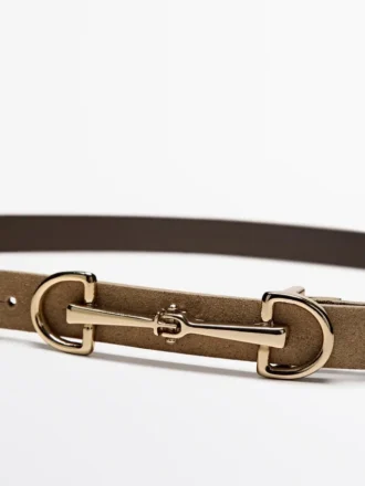 Equestrian Split Suede Leather Belt