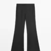 Flare Fit Pinstripe Trousers