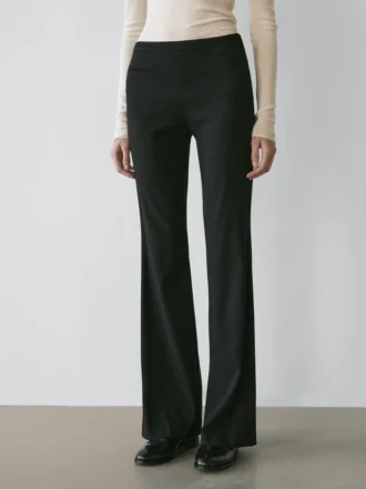 Flared Trousers with Pocket