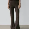 Flared Trousers with Pocket