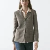 Flecked Wool Blend Blazer