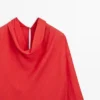 Flowing Blouse with Draped Collar