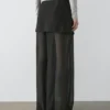 Flowing Contrast Silk Pants