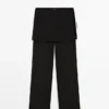 Flowing Contrast Silk Pants