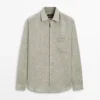 Flowing Linen Shirt with Pocket