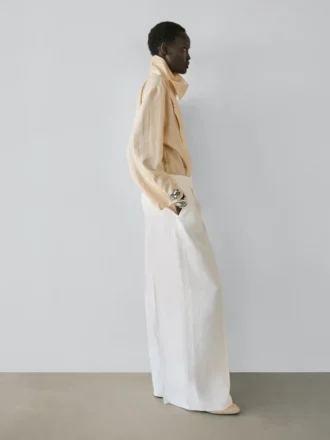 Flowing Linen Suit Trousers