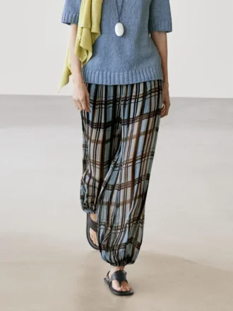 Flowing Printed Sarouel Trousers
