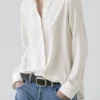 Flowing Shirt with Shirt Collar