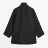 Flowing Voluminous Cape with Button Details