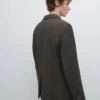 Herringbone Wool Blend Blazer