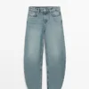 High-Waist Barrel Fit Jeans