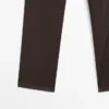 High-Waist Straight-Leg Waxed Trousers