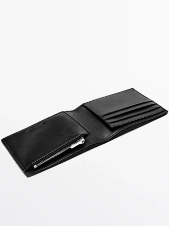Horizontal Nappa Leather Wallet with Purse