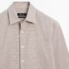 Houndstooth Cotton Blend Shirt