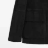 Jacket with Suede Pockets Detail