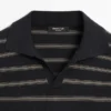 Knit Polo Sweater with Contrast Stripes