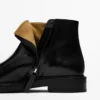 Leather Ankle Boots with Suede Lining
