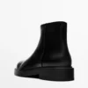 Leather Ankle Boots with Suede Lining