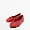Leather Ballet Flats with Knot