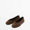 Leather Ballet Flats with Knot