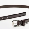 Leather Belt with Arched Buckle