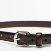 Leather Belt with Arched Buckle