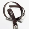 Leather Belt with Arched Buckle
