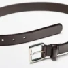 Leather Belt with Square Buckle