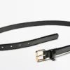 Leather Belt with Square Buckle