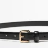 Leather Belt with Square Buckle