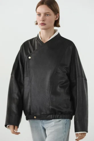 Leather Bomber Jacket