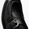Leather Derby Shoes with Buckle