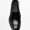 Leather Loafers with Glossy Finish