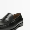 Leather Loafers with Penny Strap