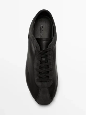 Leather Trainers with Thin Sole