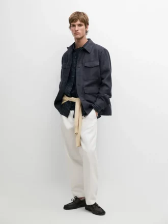 Lightweight Linen Jacket with Pockets