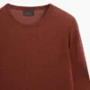 Linen and Cashmere Knit Crew Neck Sweater