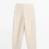 Linen Blend Sarouel Trousers