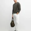 Linen Knit Crew Neck Sweater