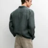 Linen Shirt with Placket Detail