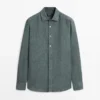 Linen Shirt with Placket Detail