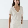 Linen V-Neck T-Shirt